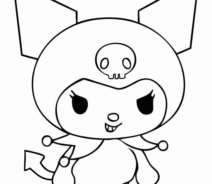 Kuromi Smiling Coloring Page Free Printable Coloring Pages For Kids