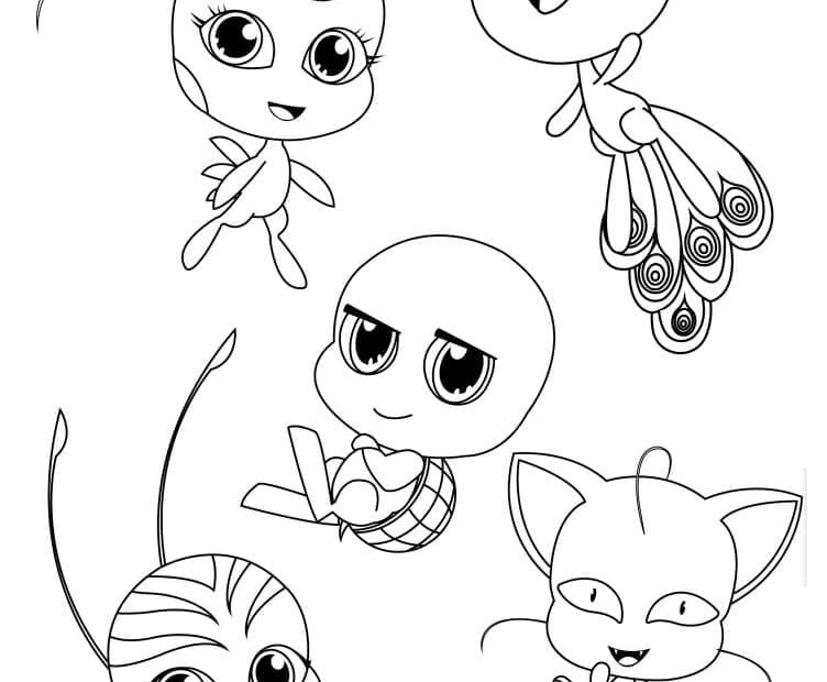 Kwamis Miraculous Ladybug Coloring Page Free Printable Coloring Pages