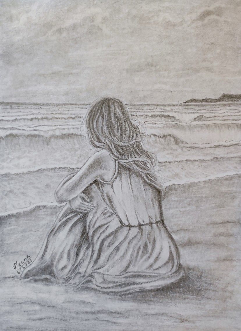 Lady On The Beach Nature Art Drawings Art Drawings Sketches Simple Lady On The Beach Nature Art Drawings Art Drawings Sketches Simple