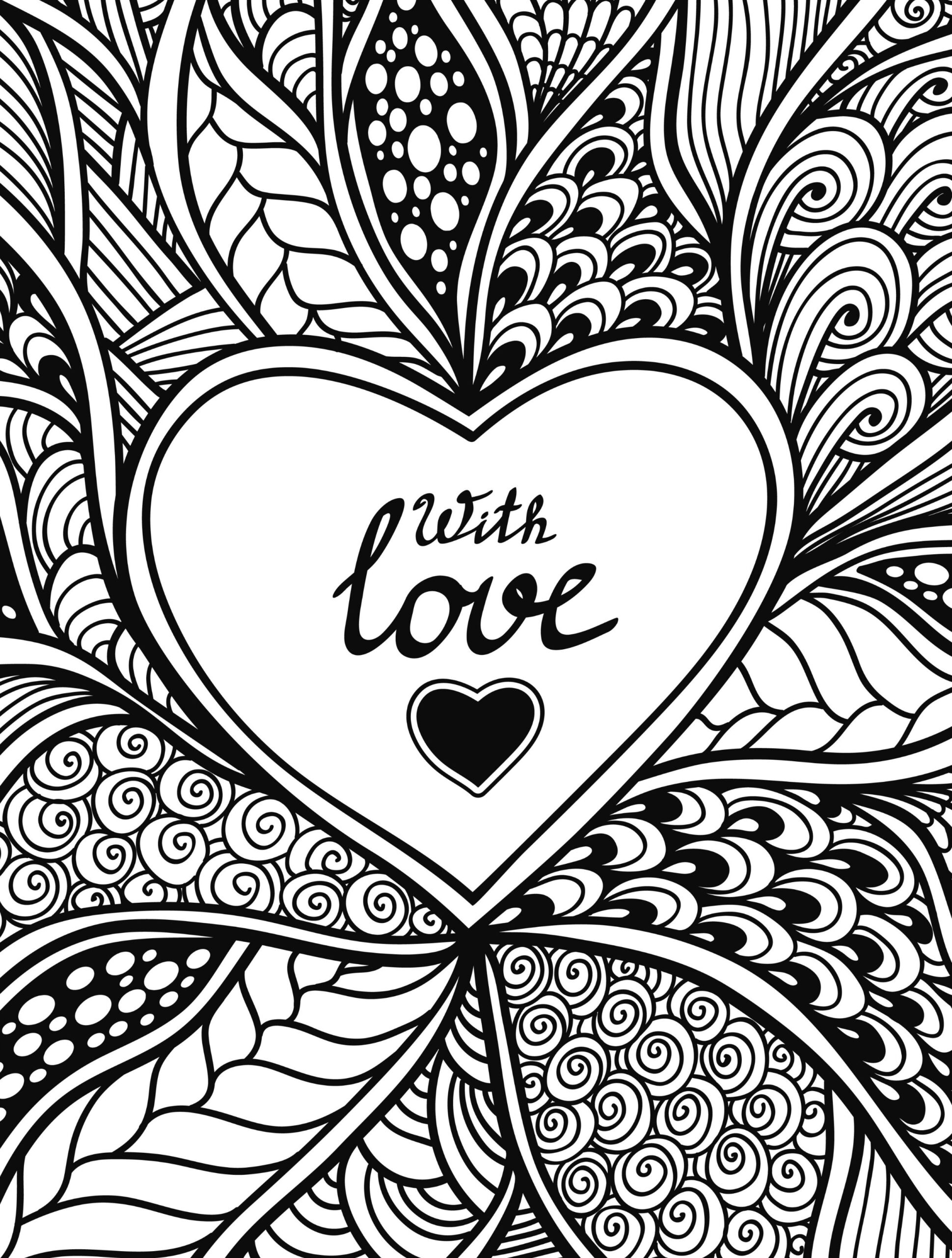 Large Valentine Coloring Pages For Adults Large Valentine Coloring Pages For Adults