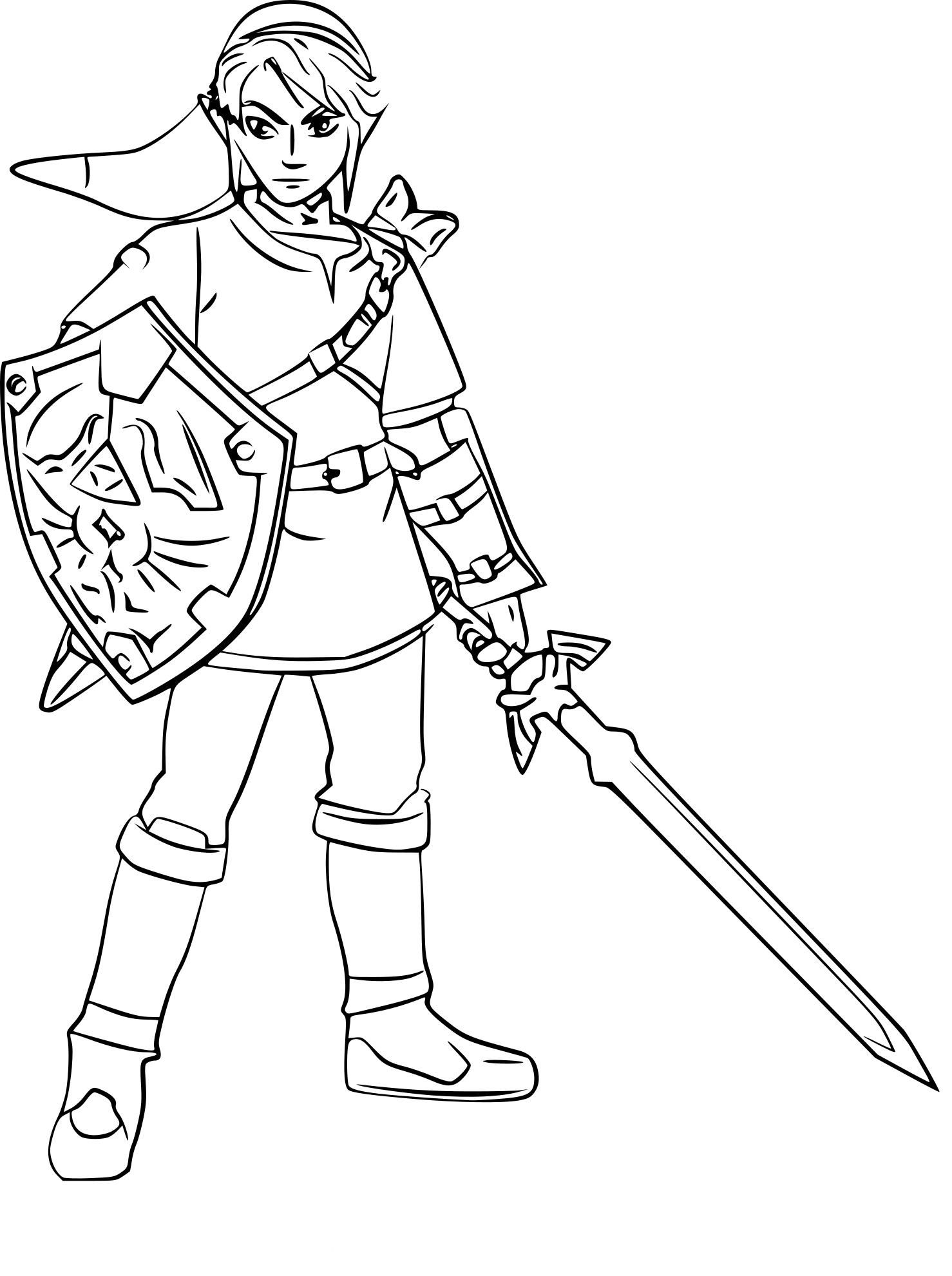 legend of Zelda coloring sheet