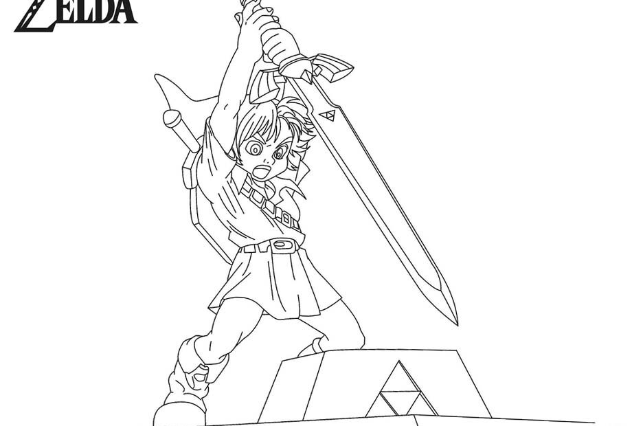 Legend Of Zelda Coloring Pages Sword Free Printable Coloring Pages