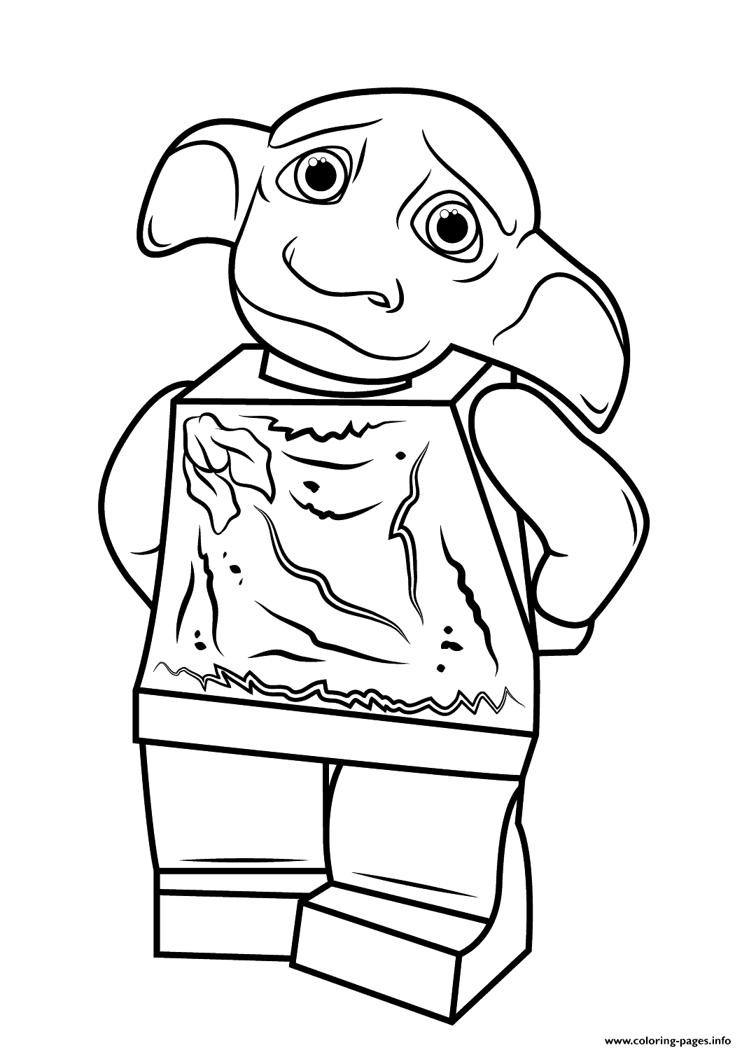Lego Harry Potter Dobby Coloring Page Printable