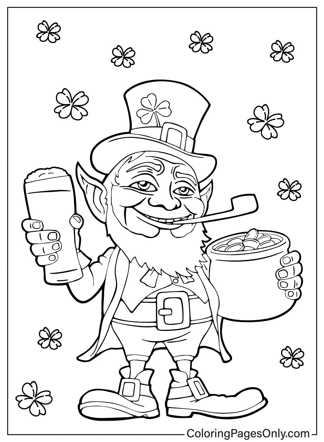 Leprechaun Free Printable Coloring Page Free Printable Coloring Pages