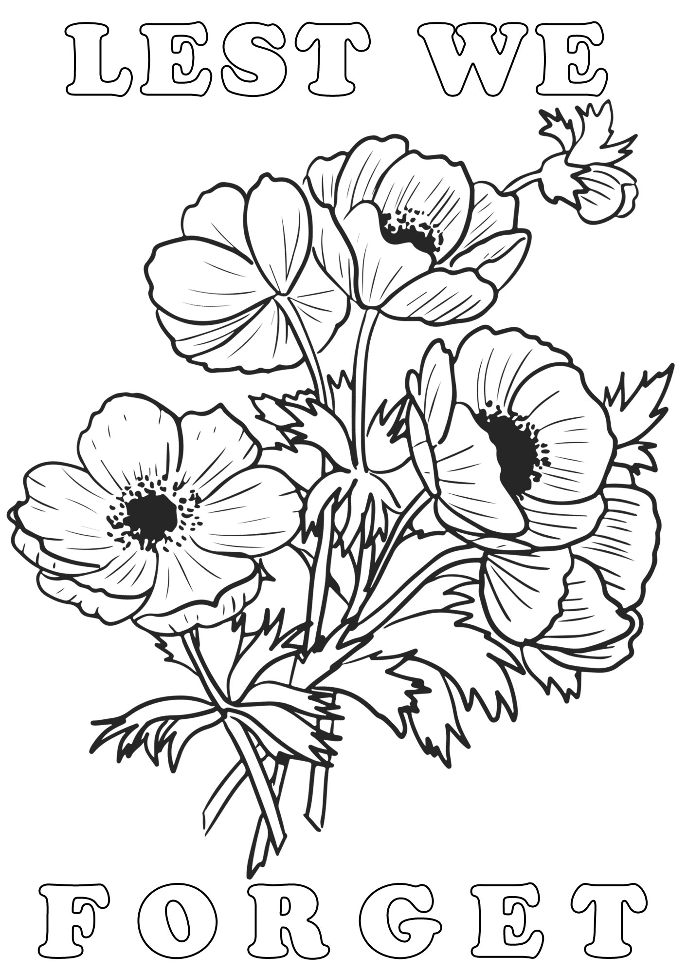 Lest We Forget Colouring Poster Rooftop Post Printables Lest We Forget Colouring Poster Rooftop Post Printables