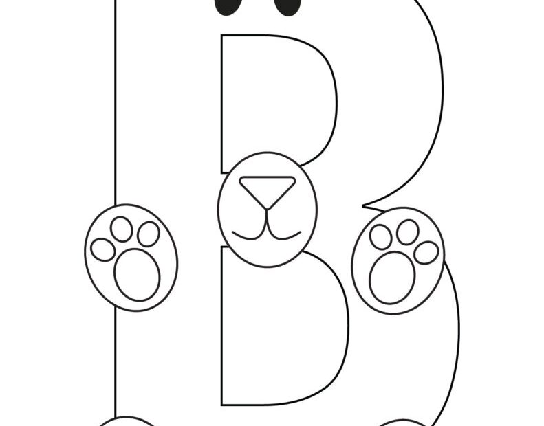Letter B Coloring Pages For Preers Free Printable Infoupdate