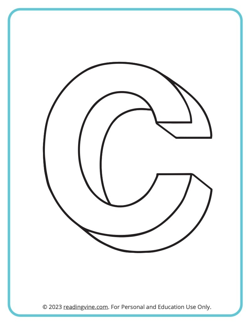Letter C Coloring Pages Letter C Coloring Pages
