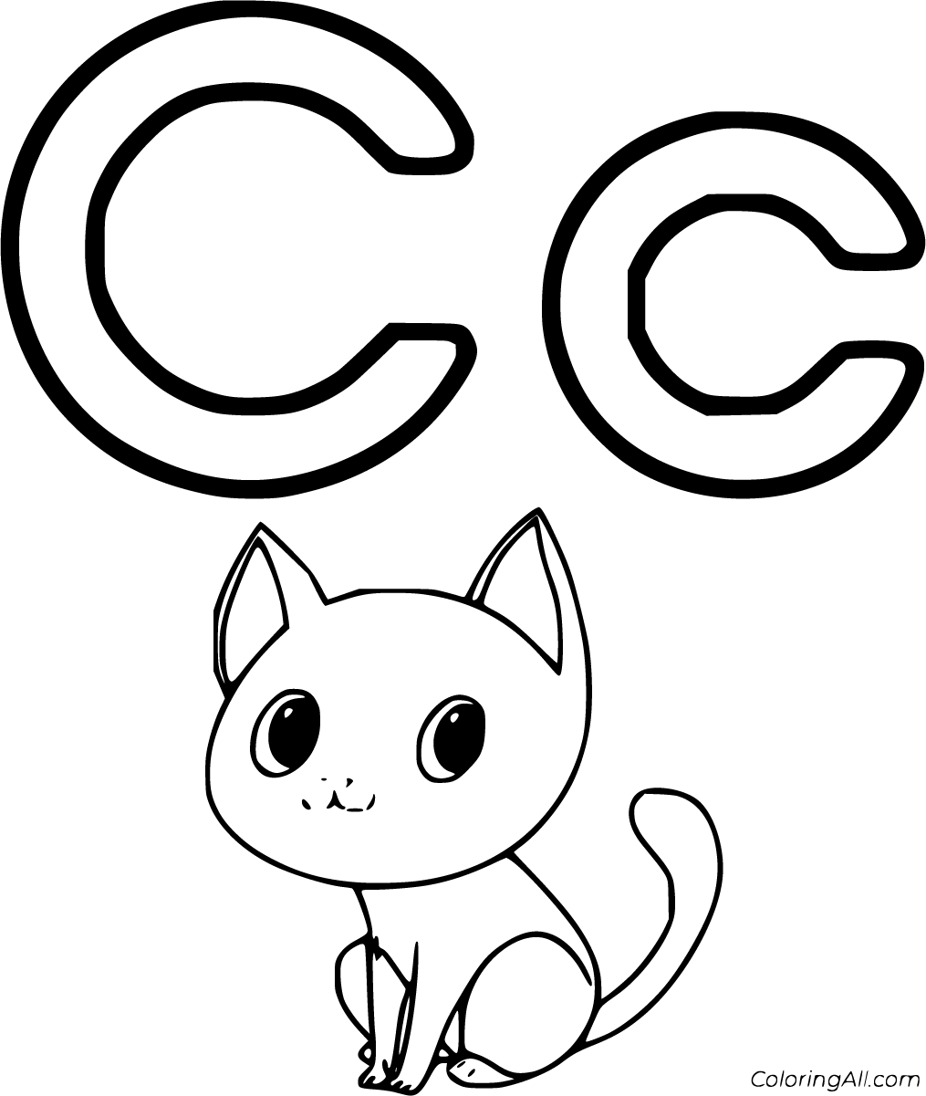 letter c coloring sheet printable