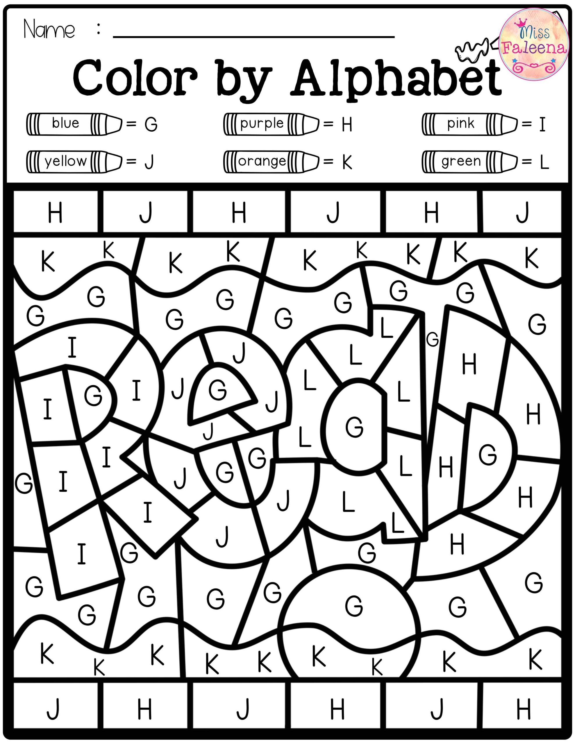 Letter Color Sheets Preschool