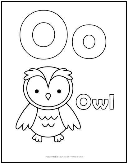Letter O Colouring Page Printable Infoupdate