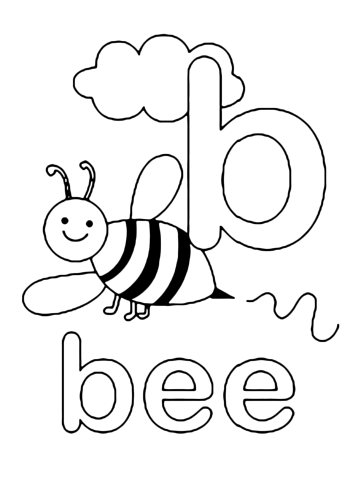 Letters And Numbers B For Bee Lowercase Letter Letters And Numbers B For Bee Lowercase Letter