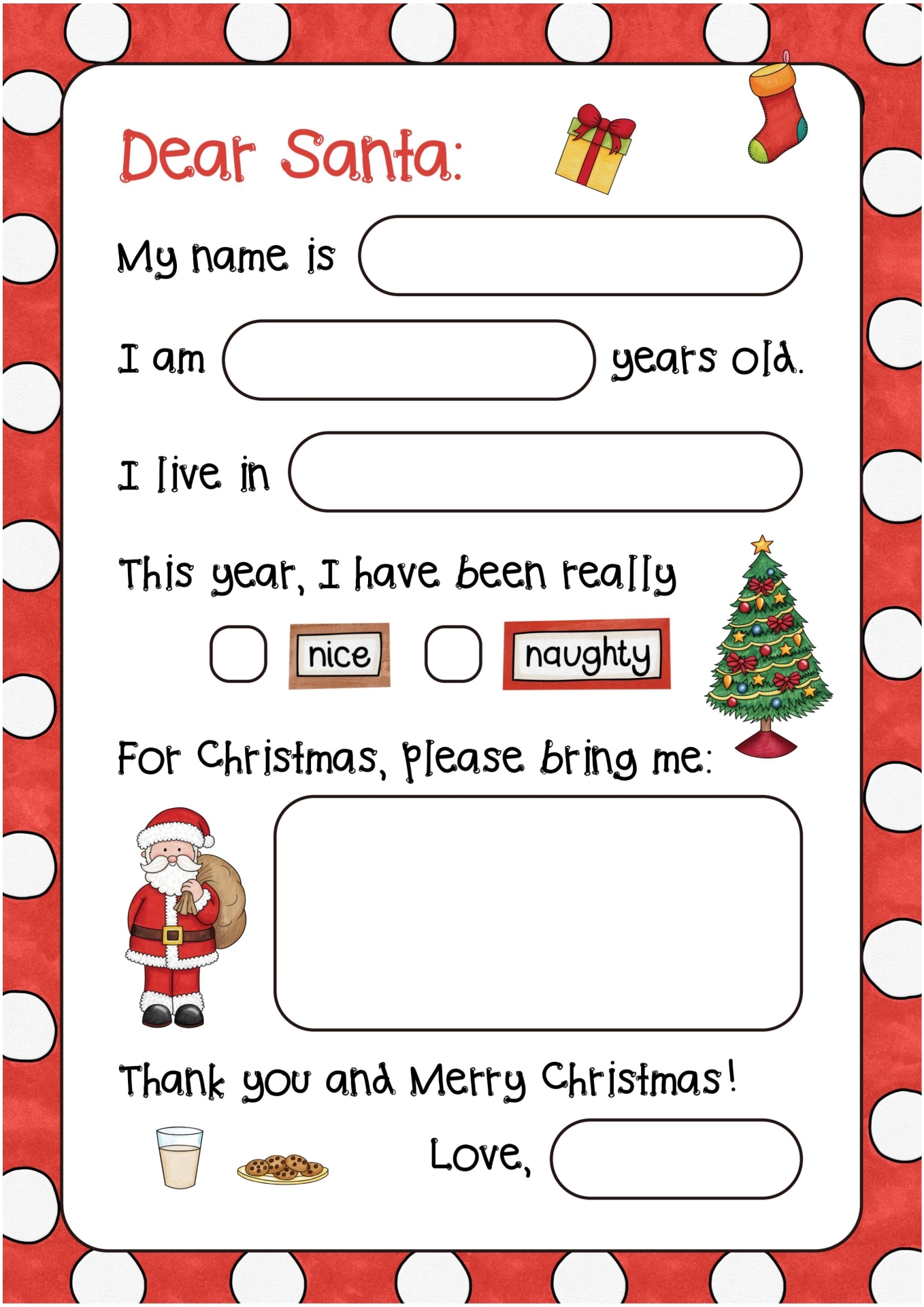 santa claus printable picture
