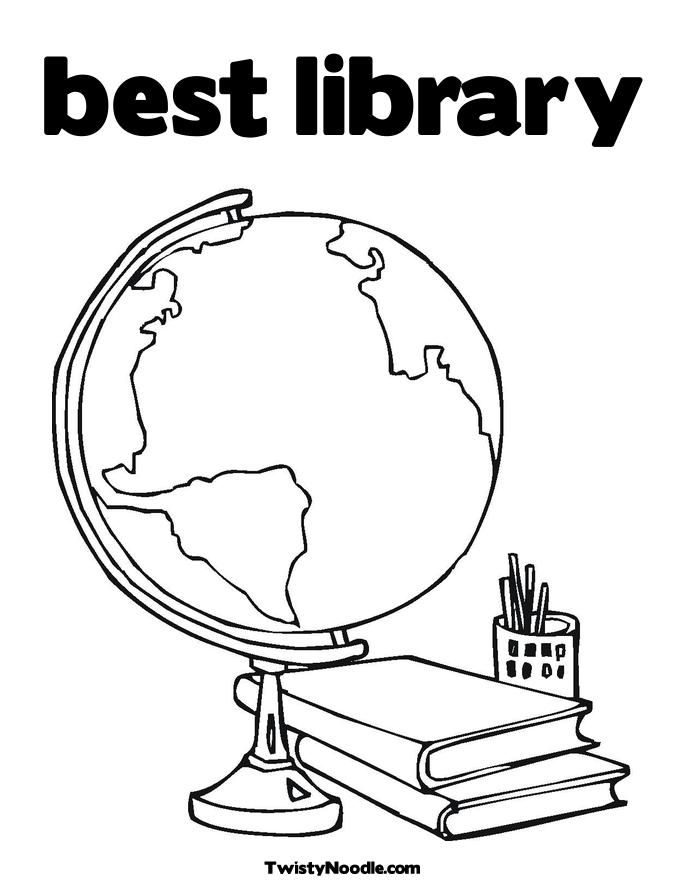 Library Coloring Pages Coloring Nation