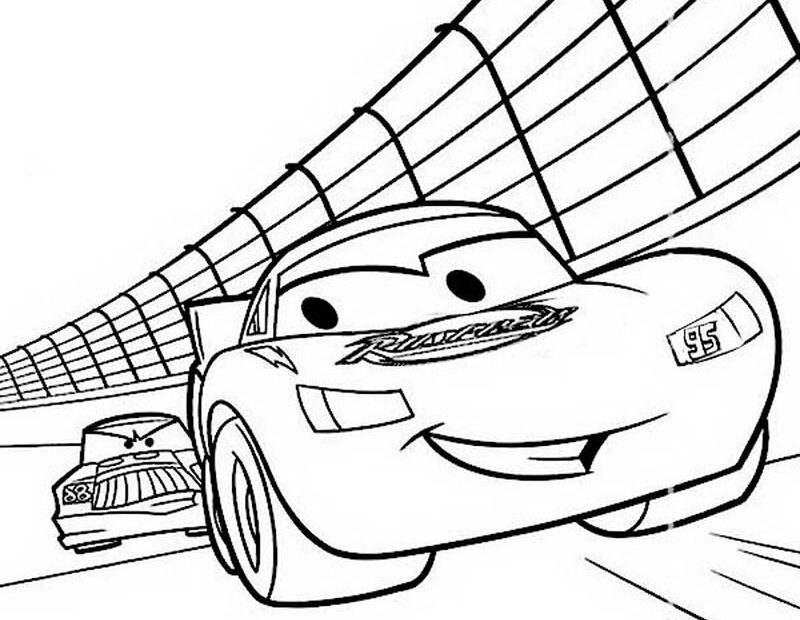 Lightning McQueen Coloring Sheets PDF Coloringfolder