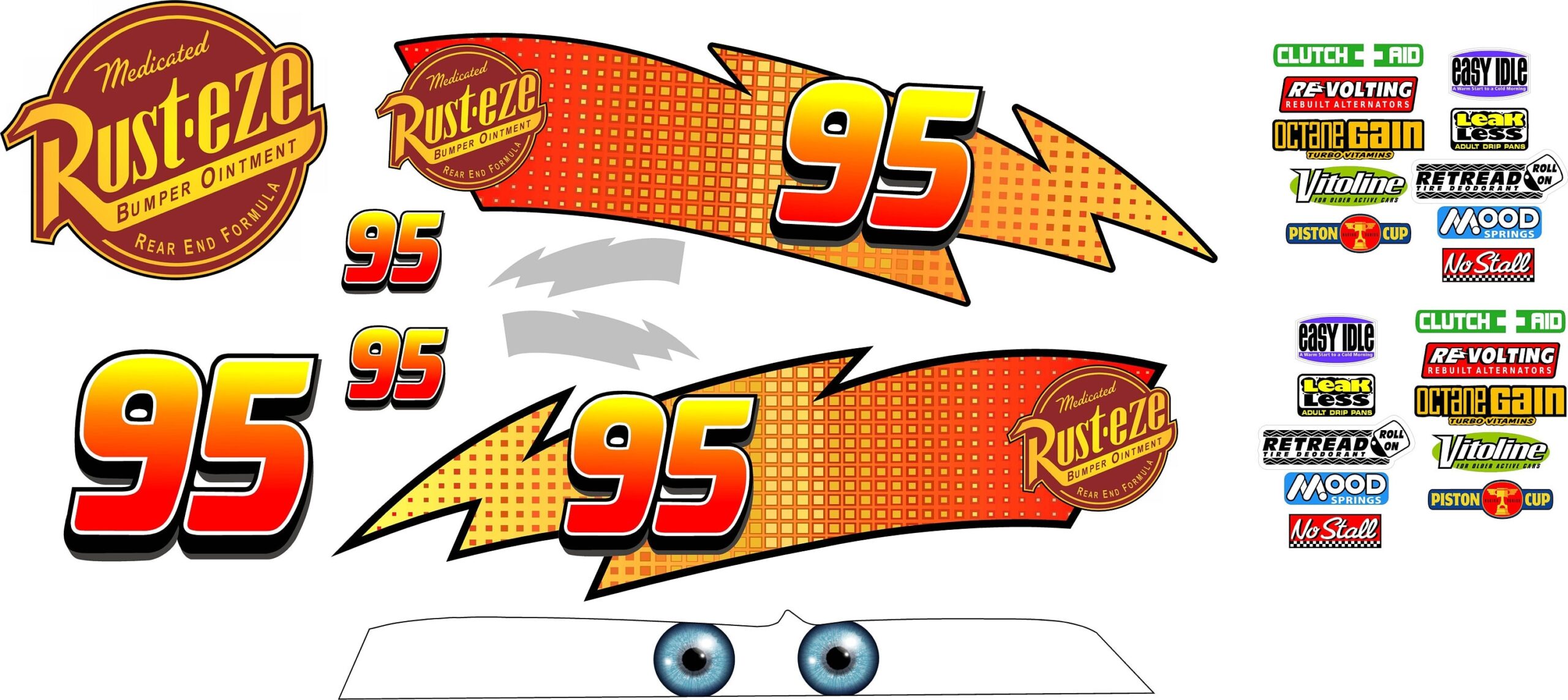 Lightning Mcqueen Printable Decals Printable Word Searches