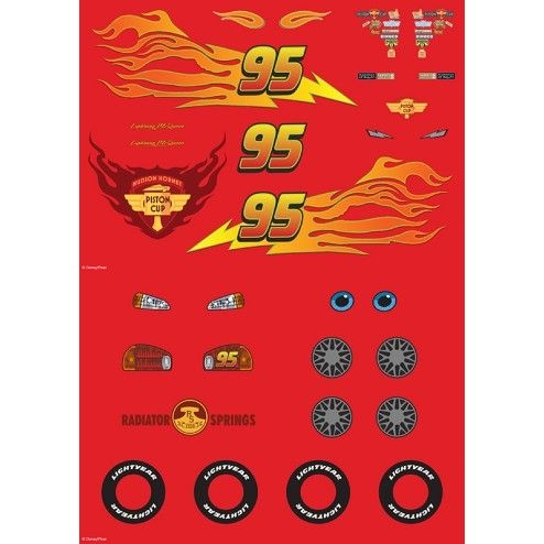 free printable Lightning McQueen decals