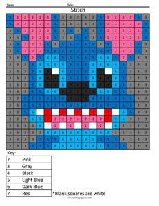 Lilo And Stitch Color By Number High Quality Lilo stitch Mascot 