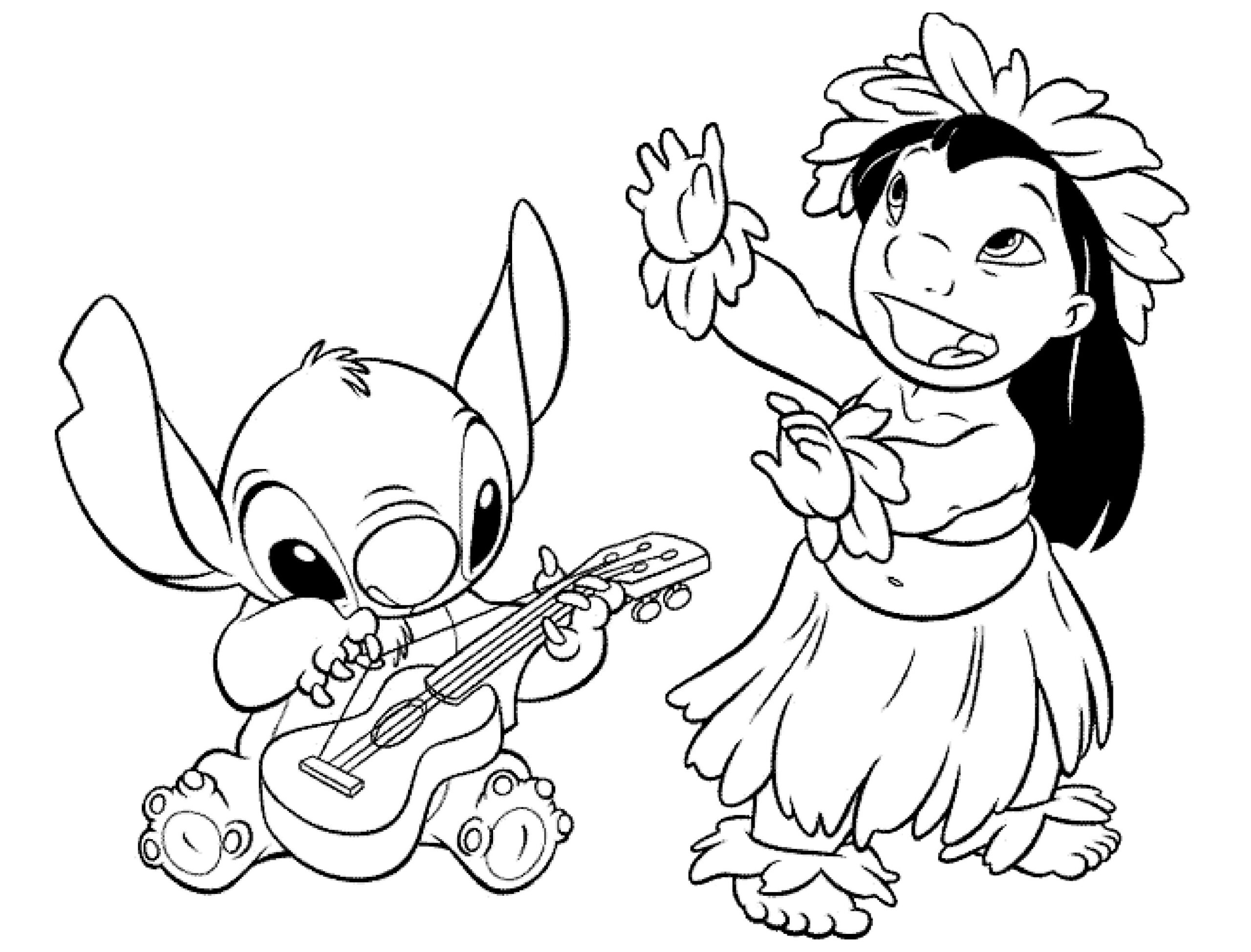stich coloring page free