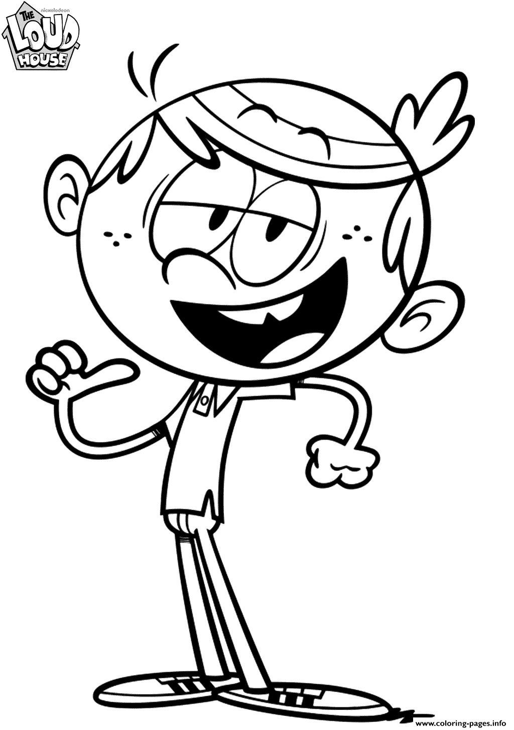 Lincoln Loud House Coloring Page Printable Lincoln Loud House Coloring Page Printable