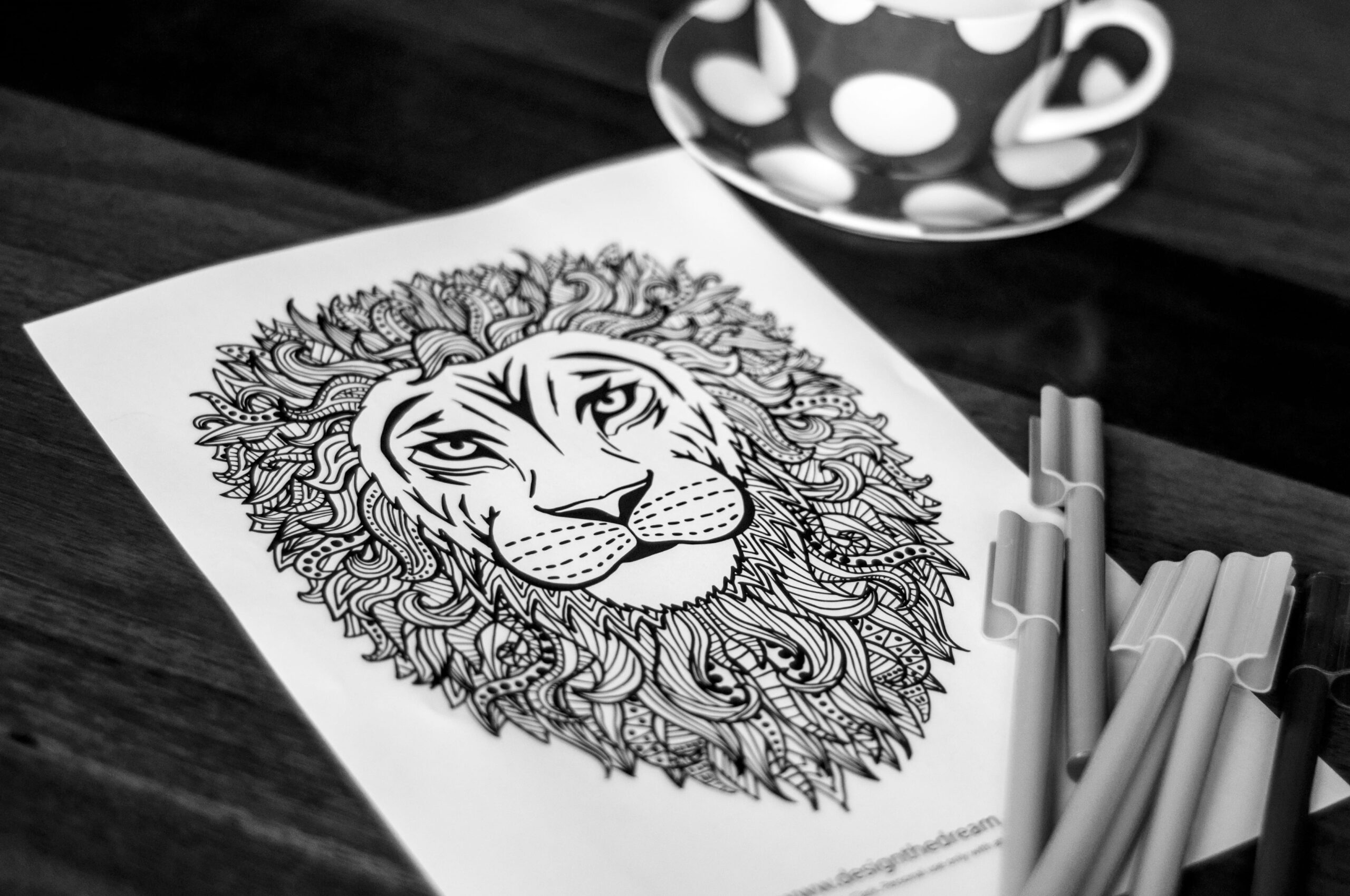 Lion Adult Coloring Page Sarah Renae Clark Coloring Book Artist Lion Adult Coloring Page Sarah Renae Clark Coloring Book Artist