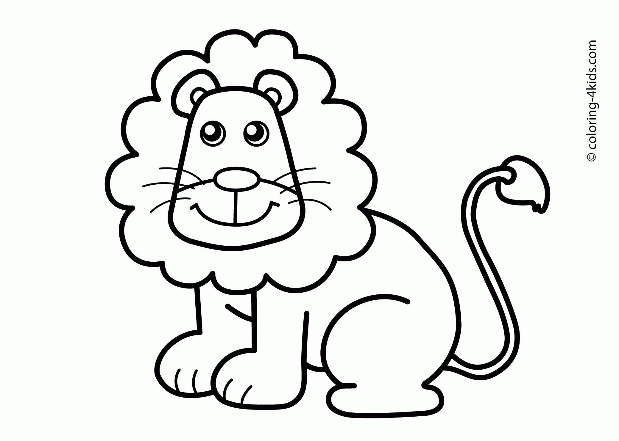 Lion Animals Coloring Pages For Kids Printable Free Easy Animal Lion Animals Coloring Pages For Kids Printable Free Easy Animal
