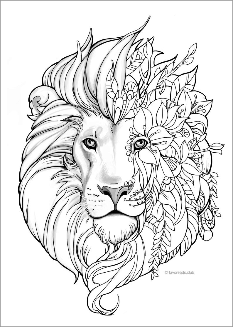 Lion Coloring Pages ColoringBay Lion Coloring Pages ColoringBay