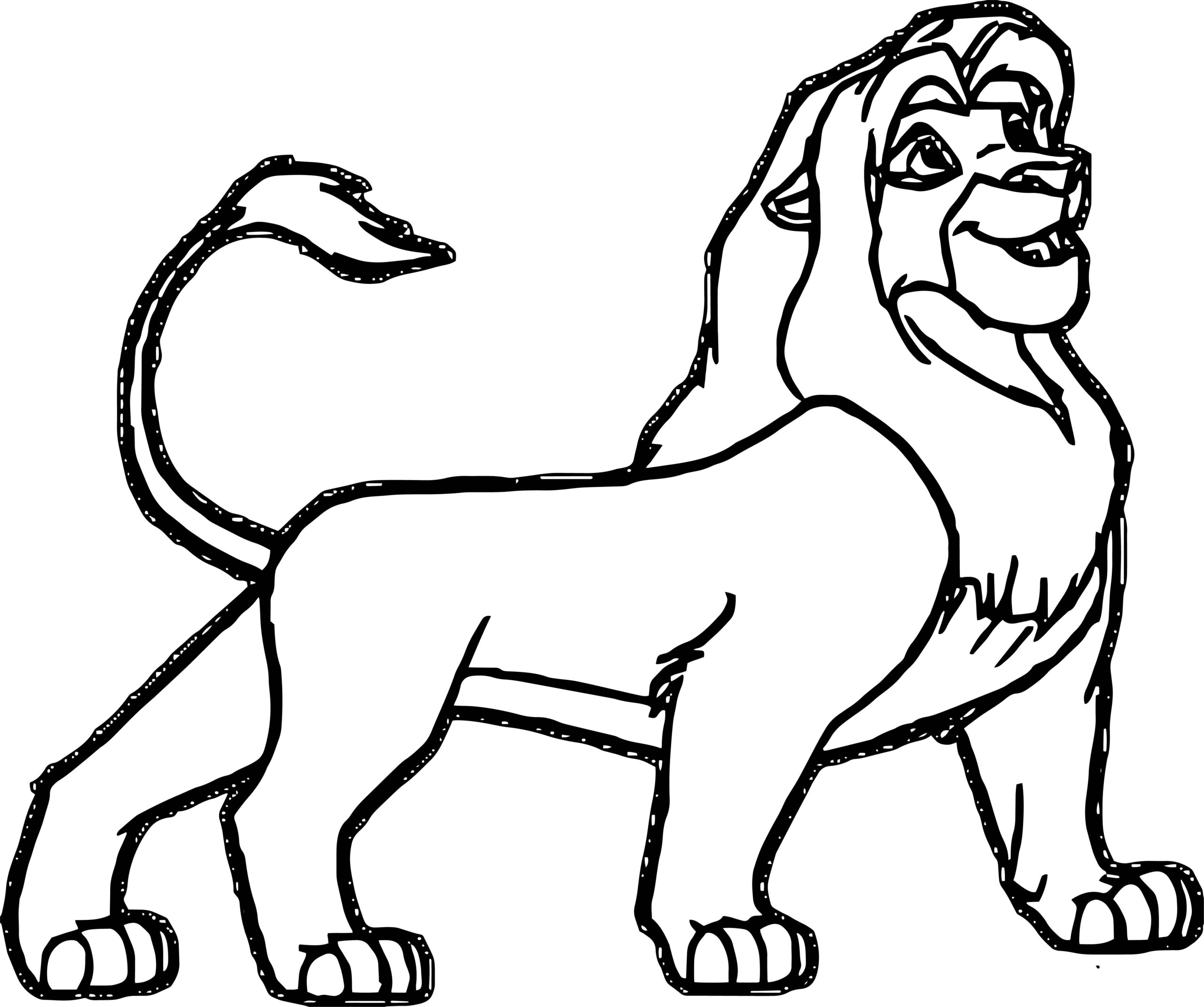 free printable lion coloring sheet