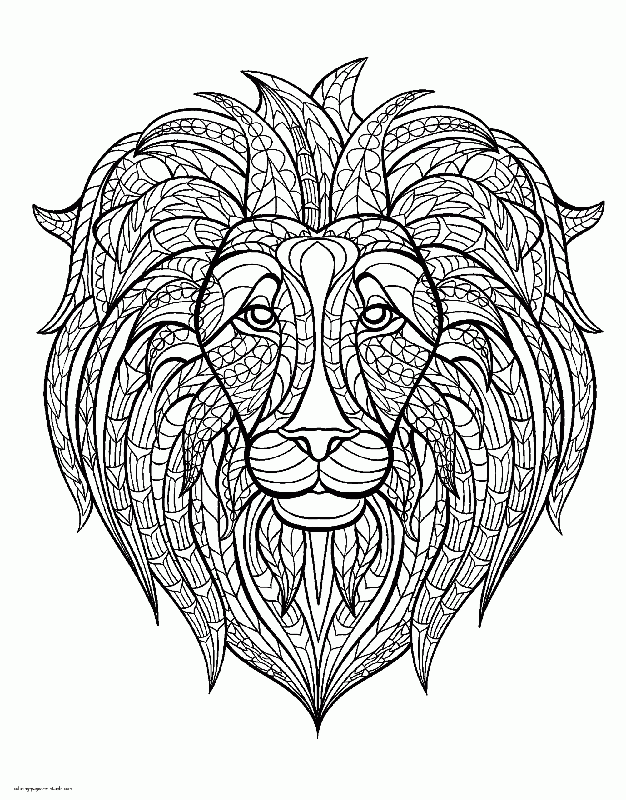 Lion Head Coloring Pages COLORING PAGES PRINTABLE COM