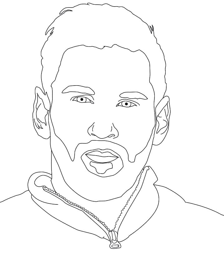 free printable coloring page Messi