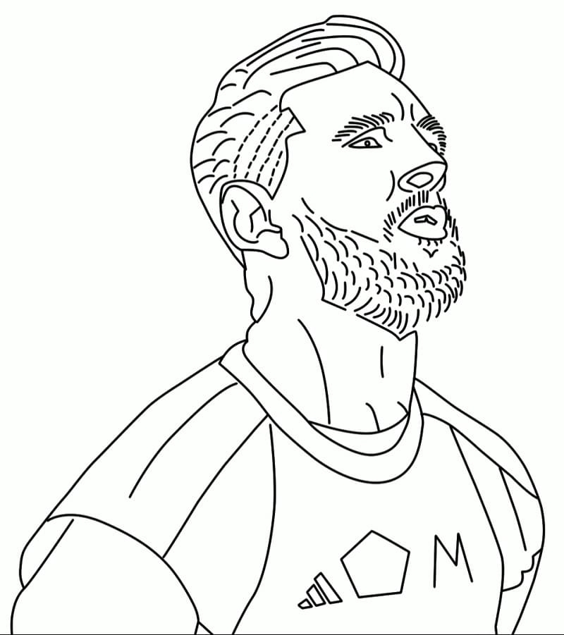 Messi coloring page for kids Messi coloring page for kids