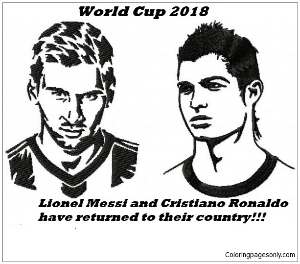 Lionel Messi And Cristiano Ronaldo Coloring Page Free Printable Lionel Messi And Cristiano Ronaldo Coloring Page Free Printable