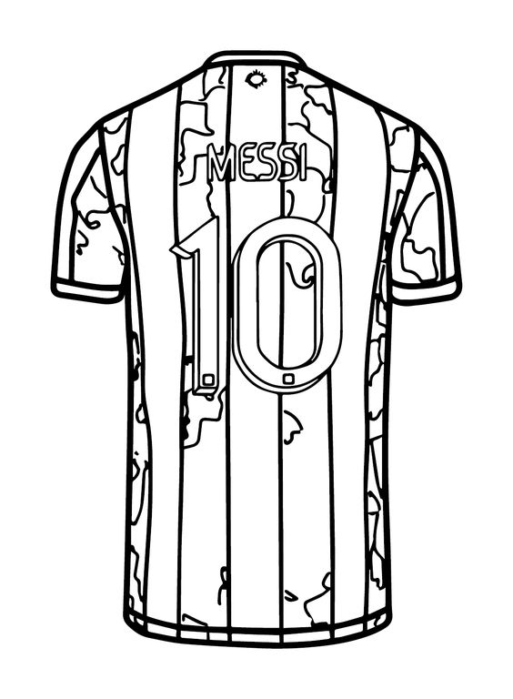 Lionel Messi Coloring Pages Free Printable PDF 