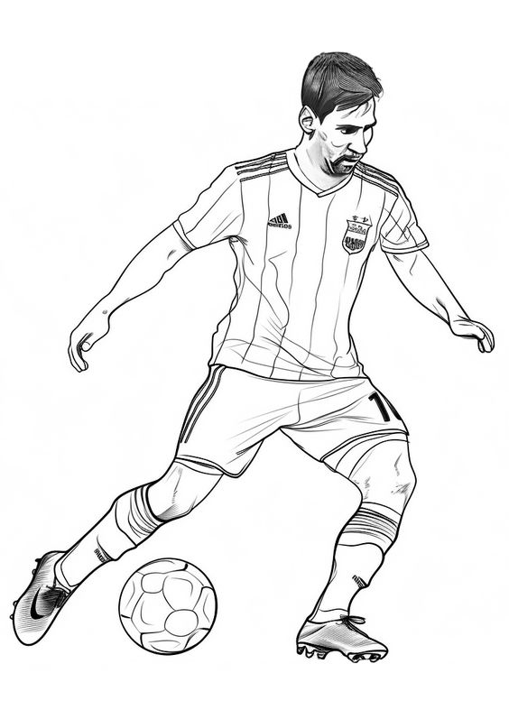 Lionel Messi Coloring Pages Free Printable PDF Lionel Messi Coloring Pages Free Printable PDF