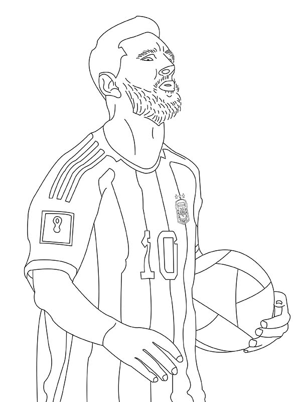 Messi colouring pages for kids Messi colouring pages for kids