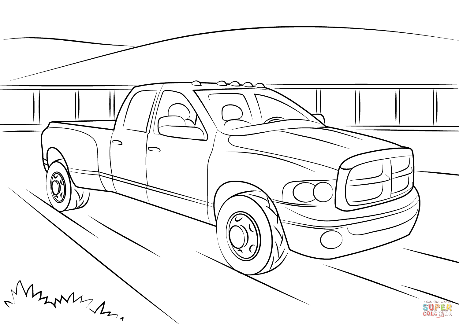 truck free coloring pages