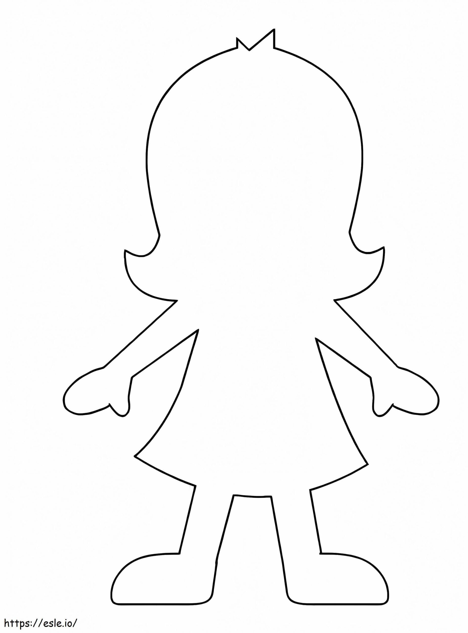 Little Girl Person Outline Coloring Page Little Girl Person Outline Coloring Page