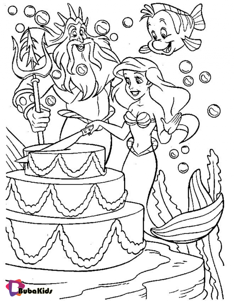Little Mermaid Characters Coloring Pages BubaKids Little Mermaid Characters Coloring Pages BubaKids