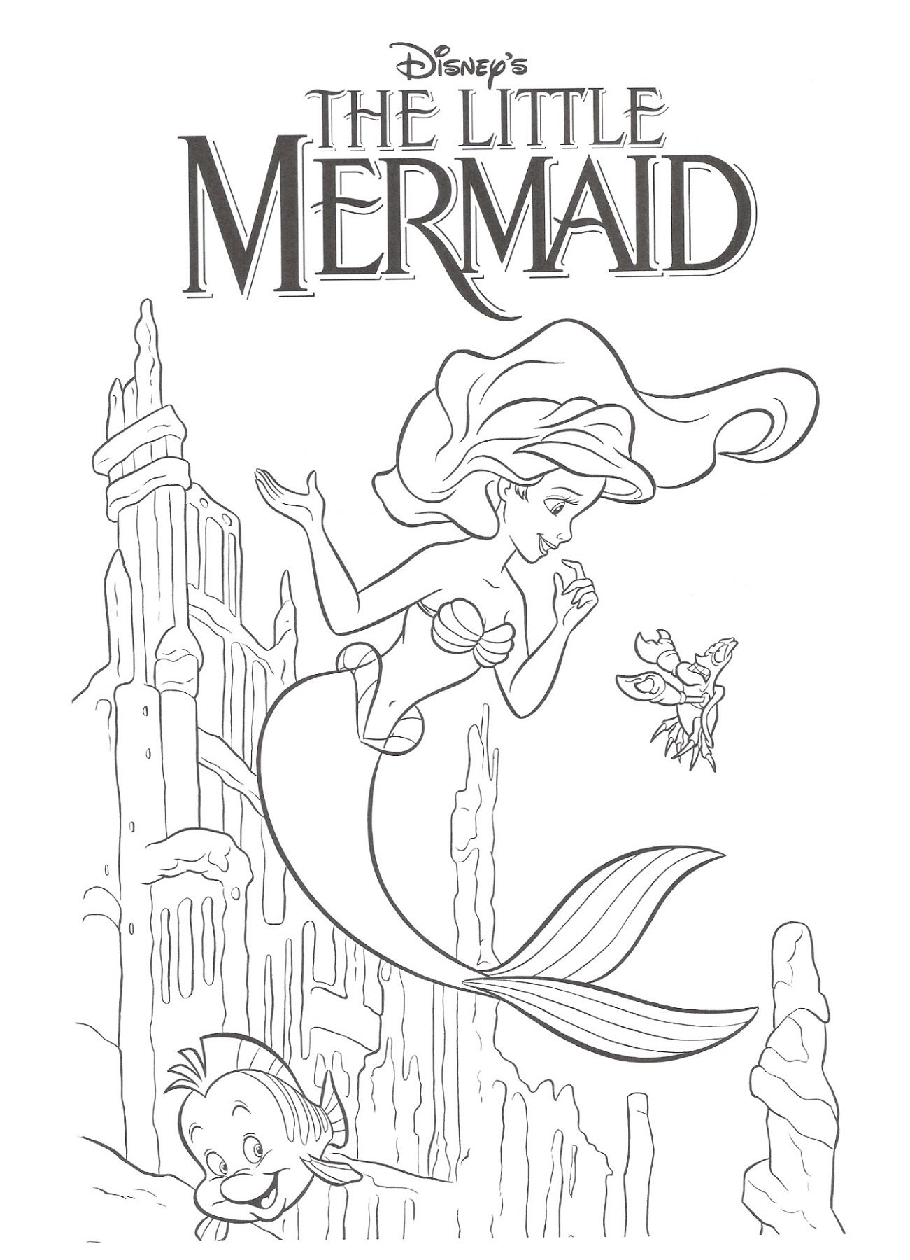 Little Mermaid Coloring Book Little Mermaid Coloring Book