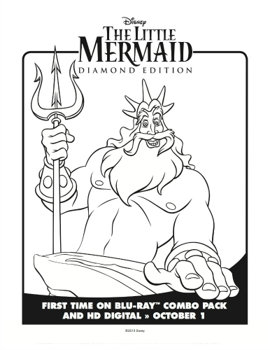 Little Mermaid King Triton Coloring Page Mama Likes This