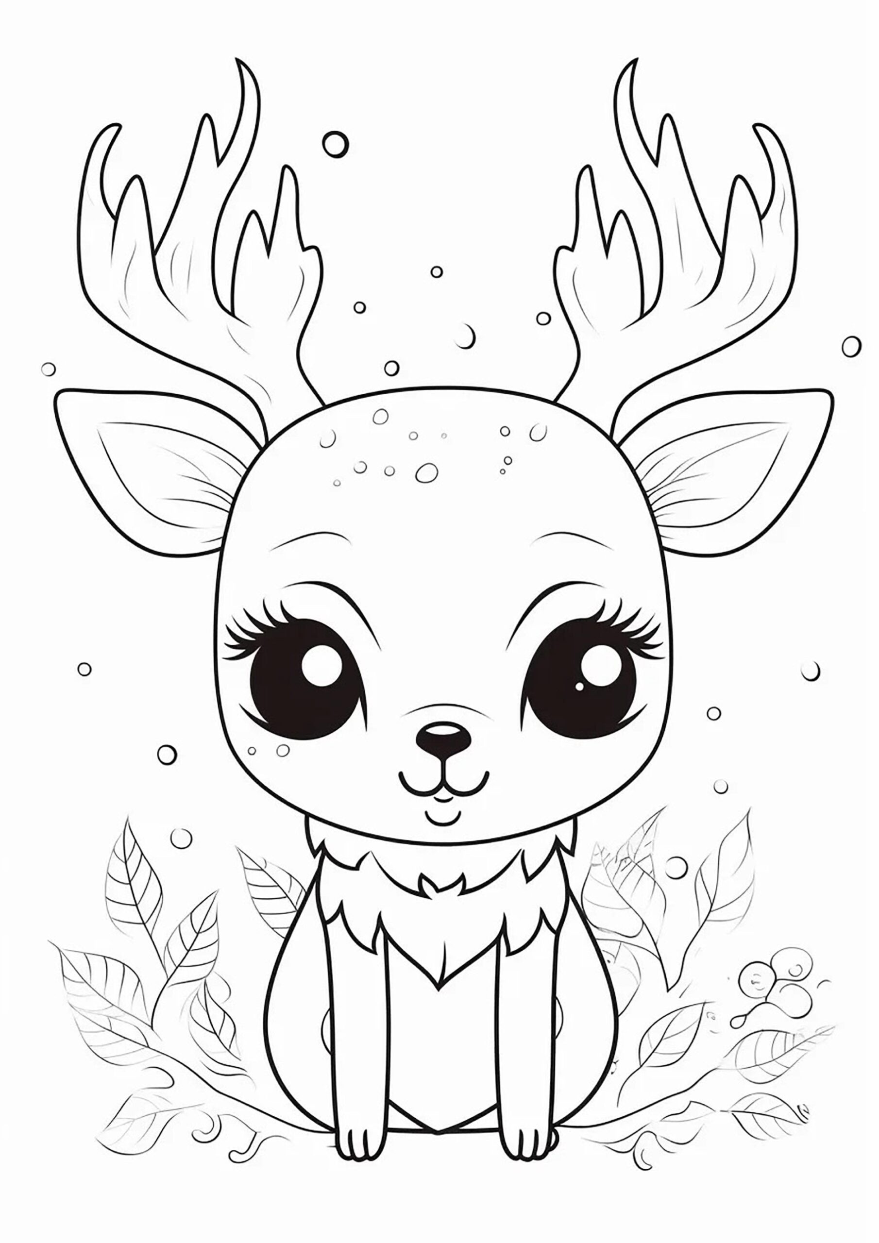 pictures of reindeer to color pictures of reindeer to color