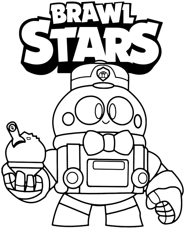 Lou Coloring Page Brawl Stars