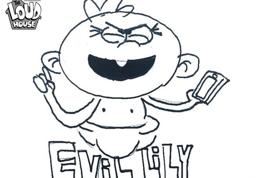 Loud House Coloring Pages Evil Lily Free Printable Coloring Pages