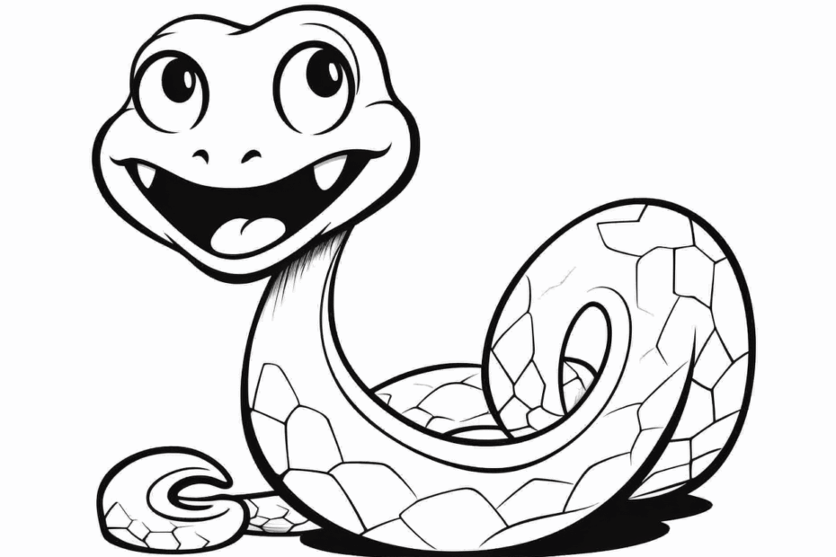 Lovely Snake Coloring Printable Coloring Page