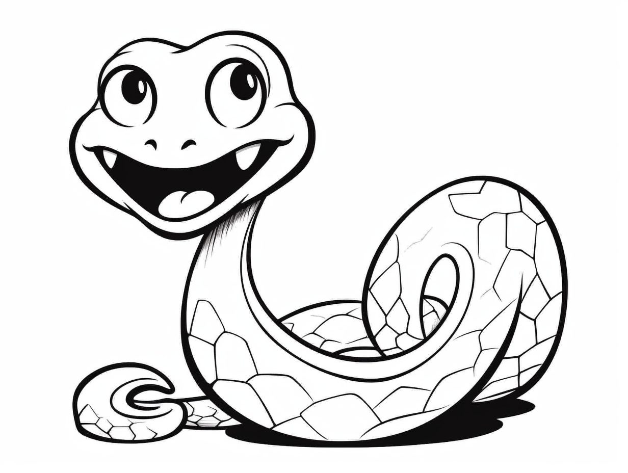 Lovely Snake Coloring Printable Coloring Page