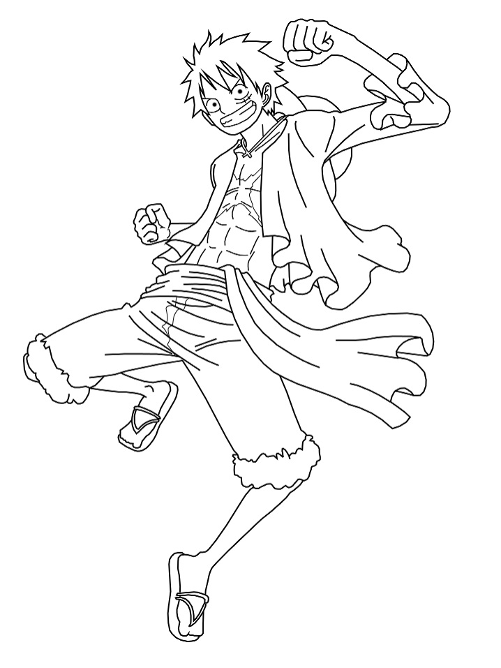Luffy One Piece Coloring Pages
