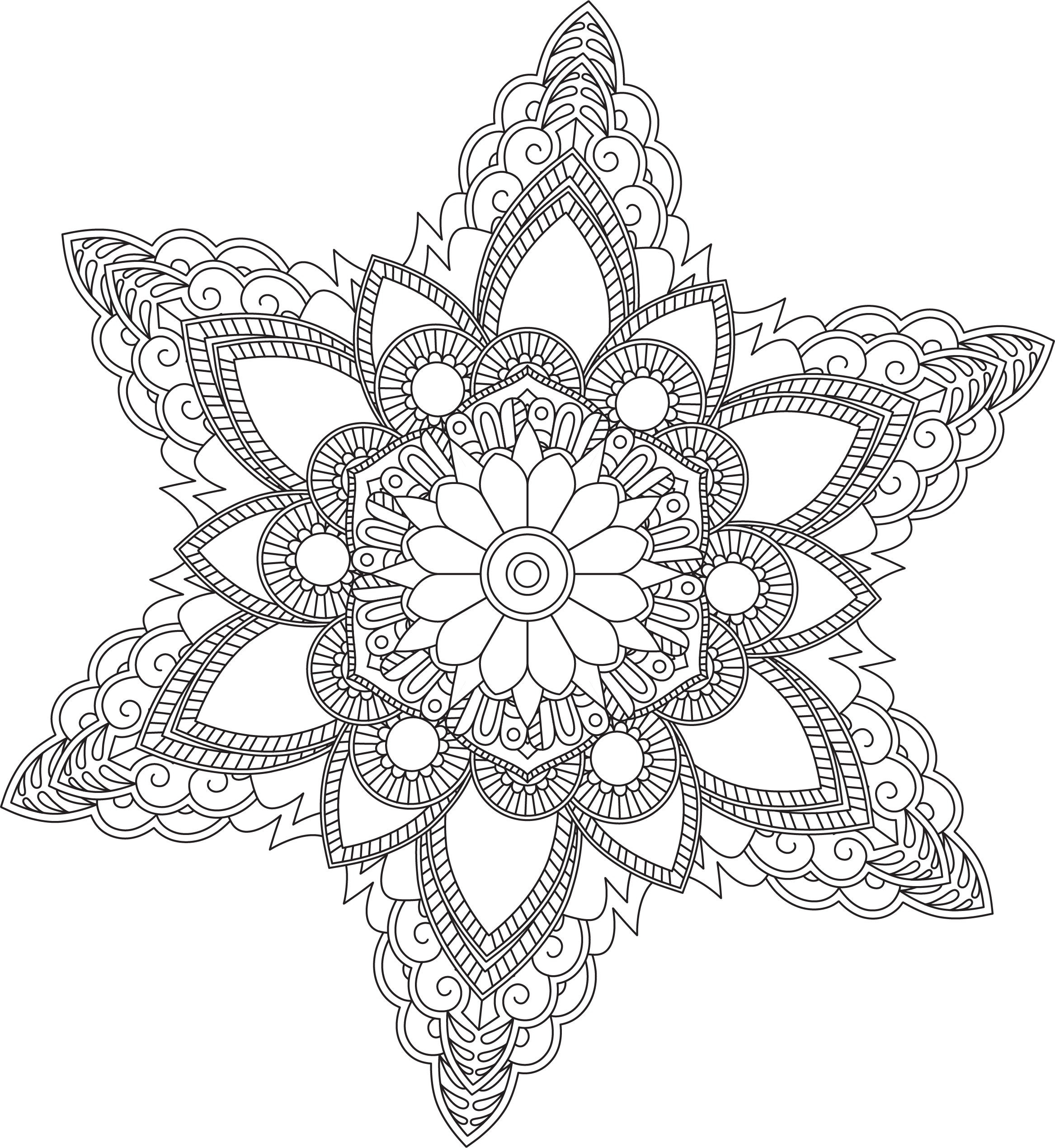 detailed adult mandala coloring pages