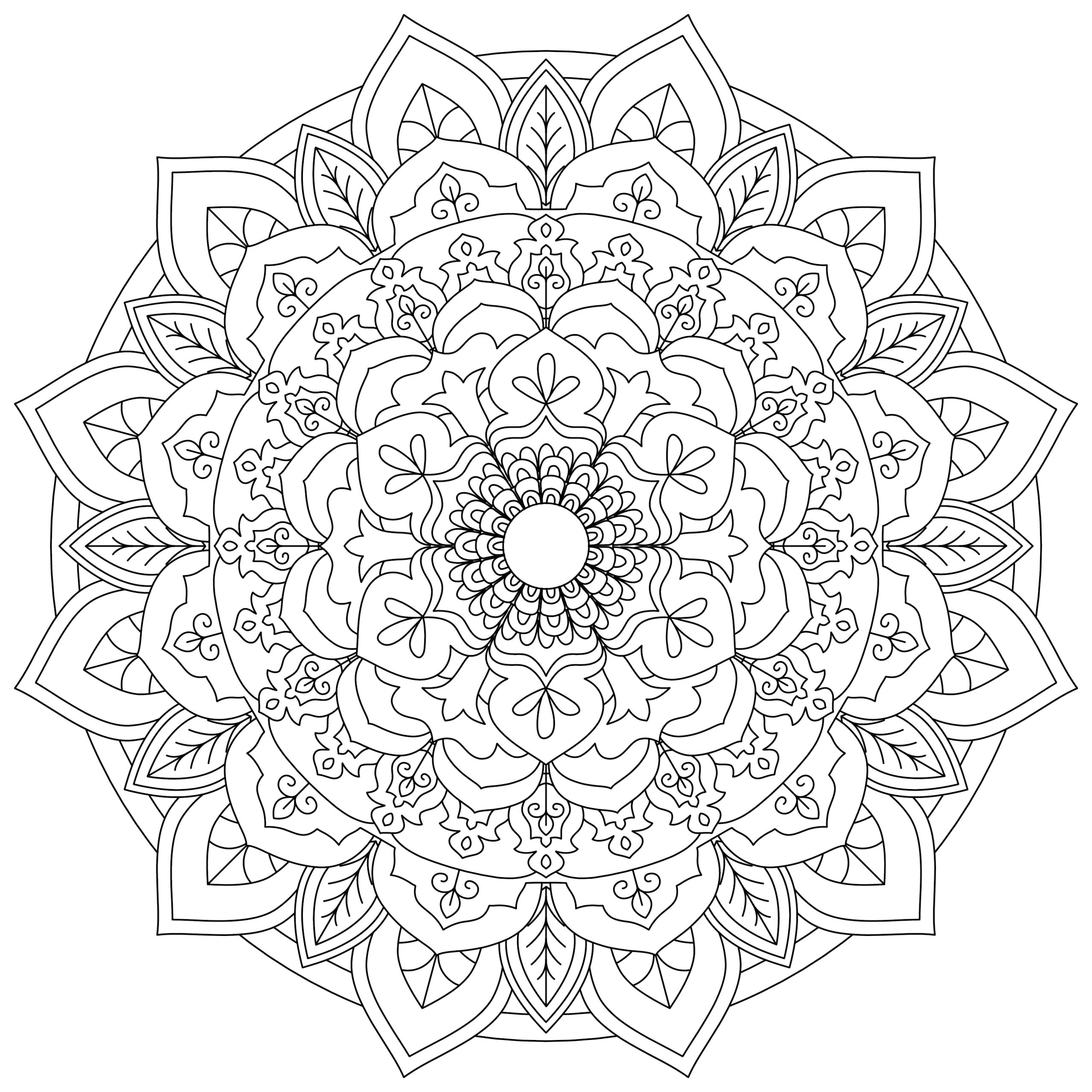 Mandala Coloring Page Printable Mandala Coloring Page Printable