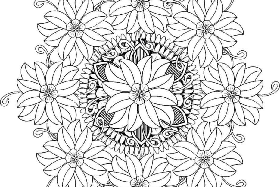 Mandala Flower To Print Coloring Page Free Printable Coloring Pages