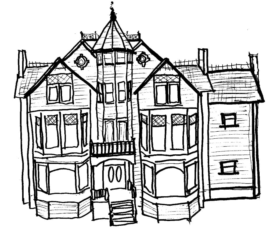 Mansion Coloring Pages Printable Coloring Pages