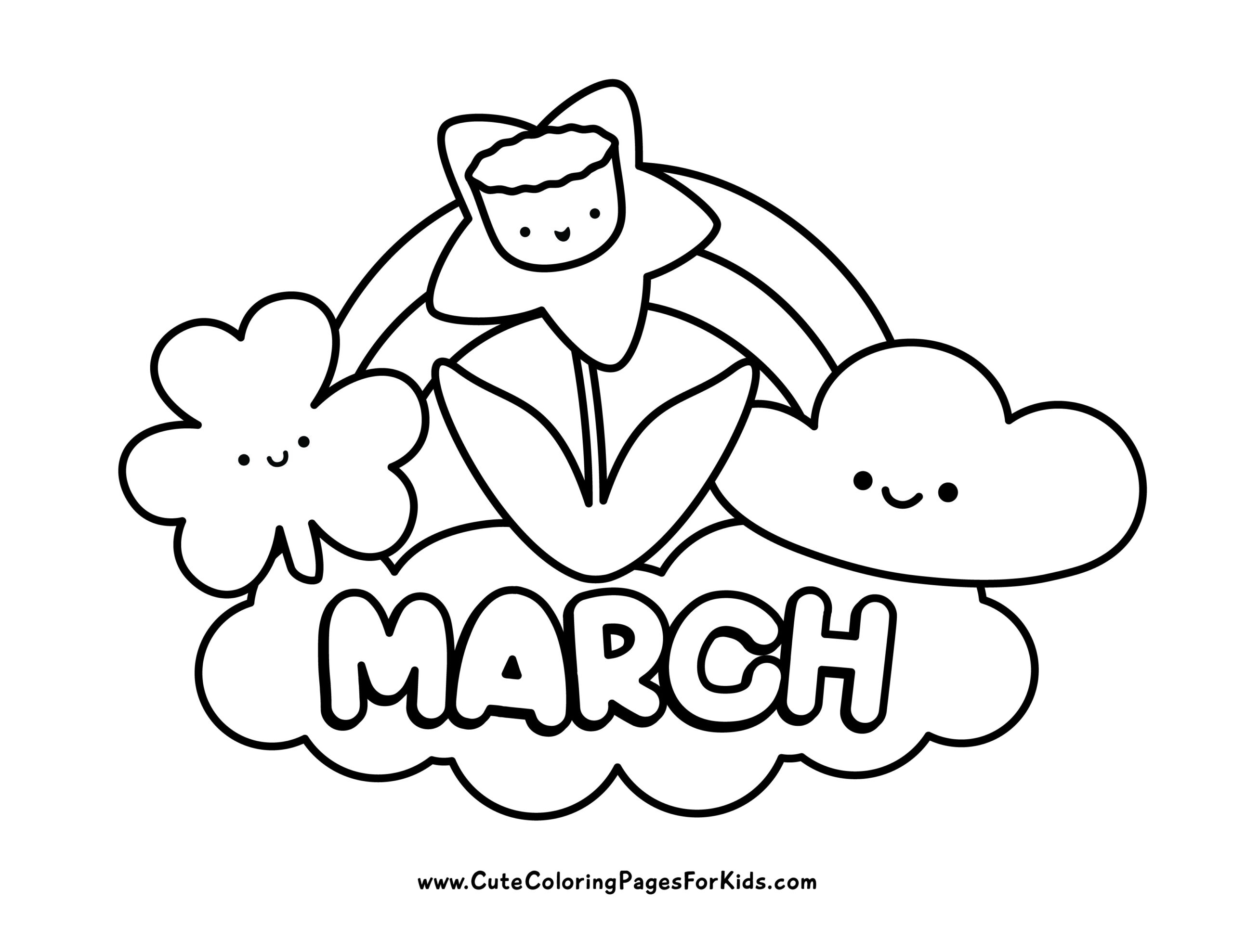 March Coloring Pages Cute Coloring Pages For Kids March Coloring Pages Cute Coloring Pages For Kids